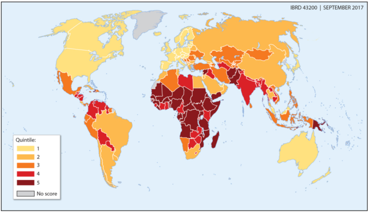Global distribution of epidemic preparedness
