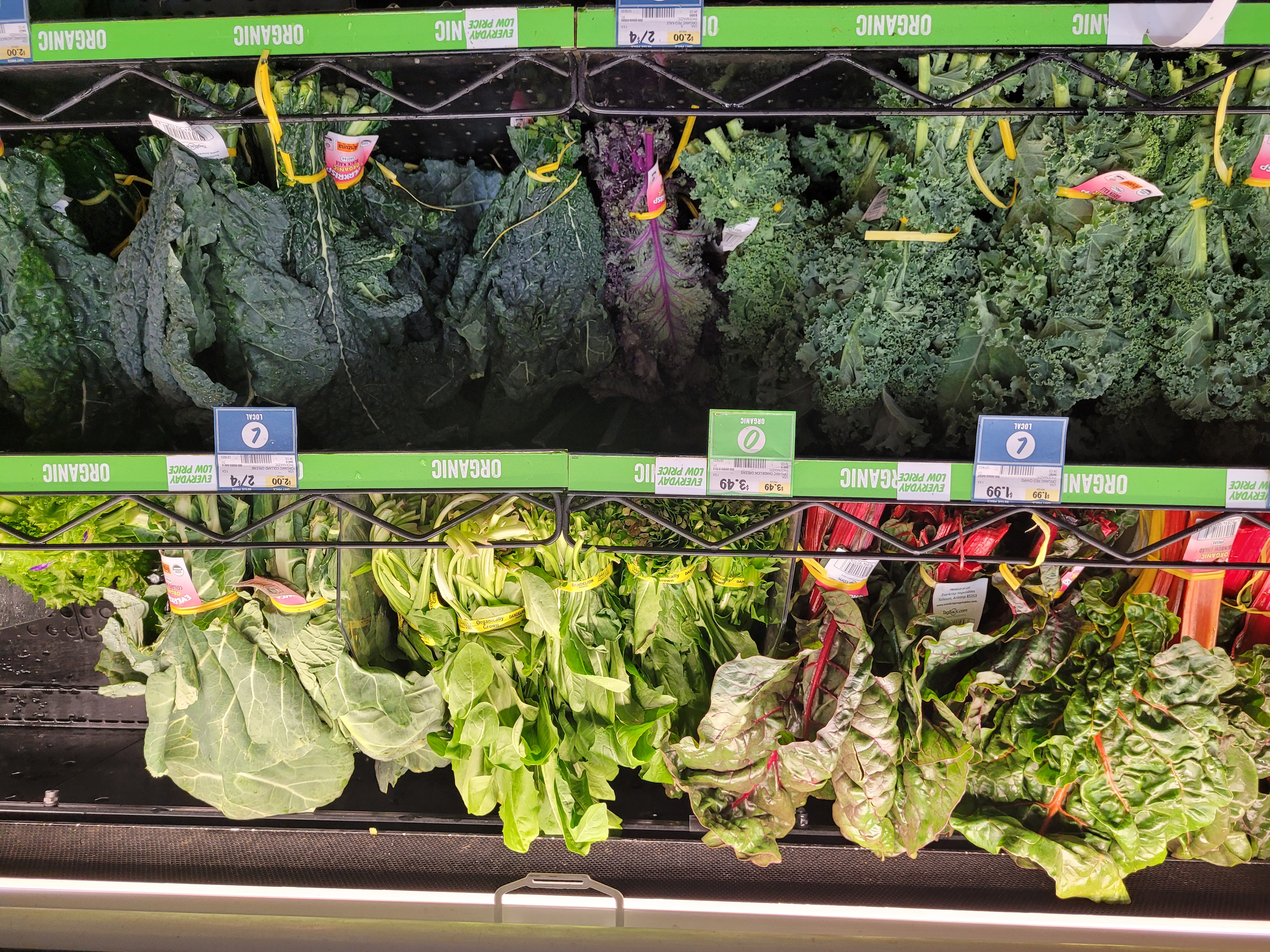Leafy greens contribute to a healty diet