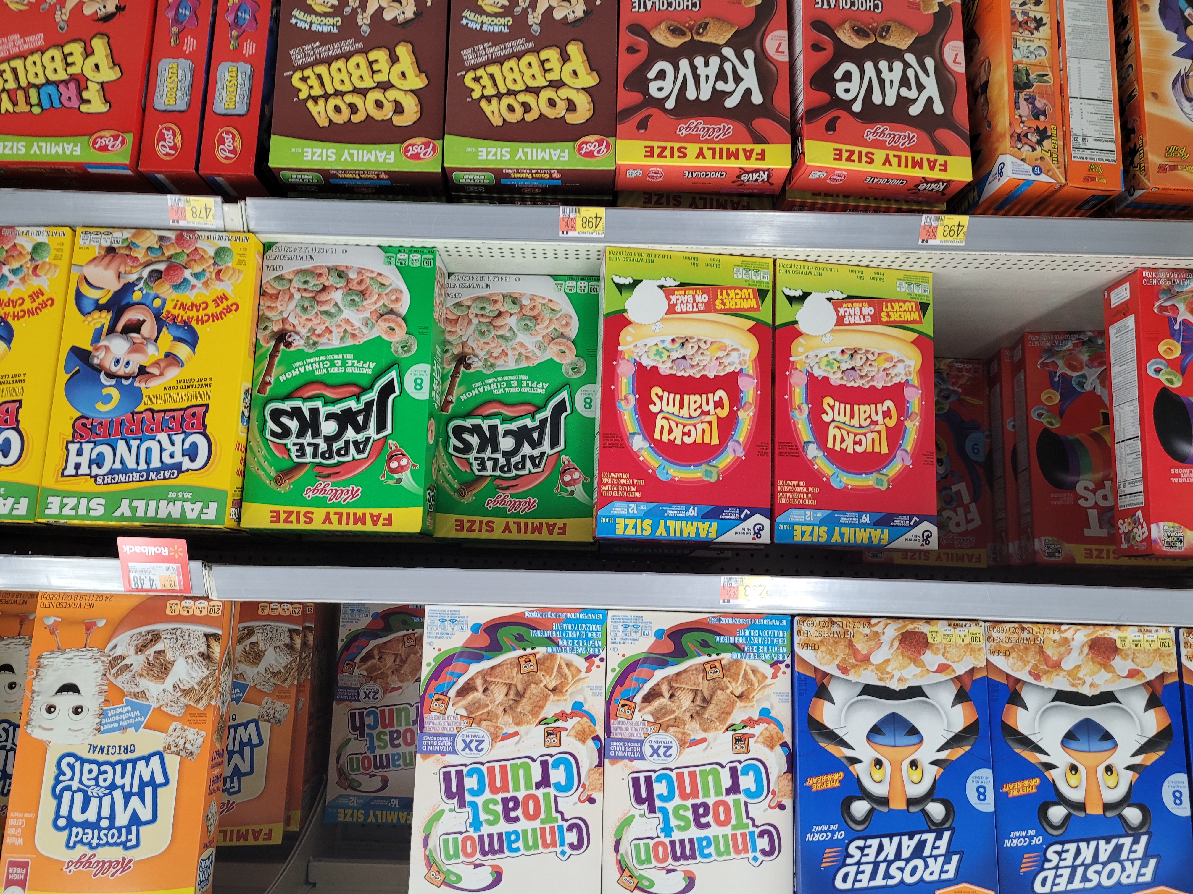 Supermarkets place unhealthy cereals withing children's reach