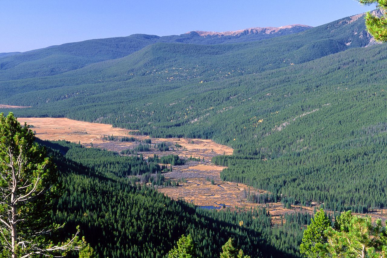 Kawuneeche Valley, near the headwaters of the Colorado River in Rocky Mountain National Park
