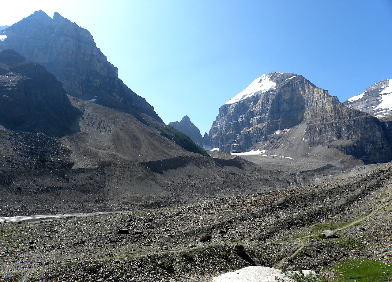 Lateral moraines above Lake Louise, Alberta, Canada