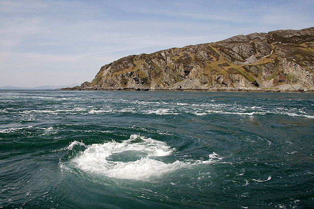 The Gulf of Corryvreckan whirlpool in Scotland is the third-largest whirlpool in the world